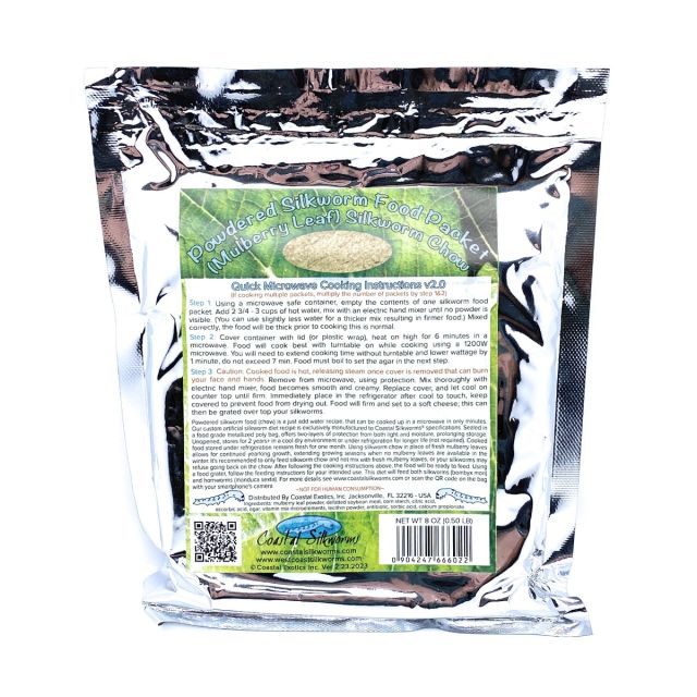 Half Pound Powdered Silkworm Food Packet Mulberry Leaf Food